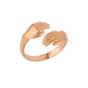 Rose Gold New Hug Ring With Hands Sterling Silver and Gold Plated, Image 1 of 2