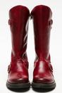 Red Womens Mid-Calf Platform Boots-MES2913, Image 4 of 5