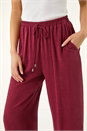 Wine Petite Linen Blend Cropped Trouser, Image 5 of 5