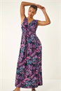 PINK Paisley Twist Front Maxi Dress, Image 1 of 5