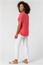 Coral Star Print Lounge T-Shirt, Image 2 of 4