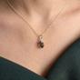 Silver Raw Herkimer Diamond Sterling Silver April Birthstone Necklace, Image 2 of 4