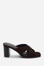 Dark Brown Livana Crossover Strap Block Heel Sandal, Image 2 of 6