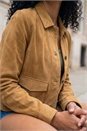 Stone Faux Suede Pocket Jacket, Image 4 of 4