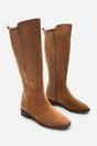 Khaki 'Parker' Knee High Boots With Side Zip, Image 5 of 6