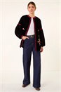 Black Floral Embroidered Velvet Trophy Jacket, Image 2 of 7