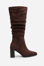 Dark Brown 'Quilla' Slouch Knee High Boots with Block Heel, Image 2 of 6