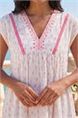 Pink Paisley Lace Trim Midi Dress, Image 4 of 4