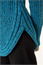 Blue Curved Hem Stitch Knit Jumper, Image 5 of 5