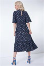 Black Polka Dot Angel Sleeve Maxi Dress, Image 2 of 5