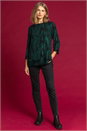 Green Shimmer Stripe Glitter Top, Image 3 of 4