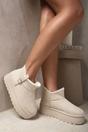 Beige iKrush Beige Debra Fur-lined Platform Ankle Boots, Image 3 of 5