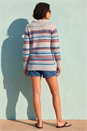 Grey Cowl Neck Stripe Jumper, Image 3 of 4