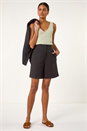 Black Smart Twill Pocket Shorts, Image 2 of 7