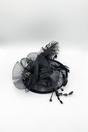 Black Feather & Bow Bloom Fascinator, Image 2 of 2