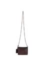 Dark Brown Vintage Mini Leather Cross Body Shoulder Bag With Chain Strap, Image 4 of 4