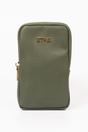 Khaki Faux Leather Glasses Case, Image 1 of 3