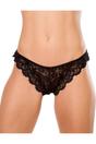 Black 3 Pack Floral Lace Thongs, Image 1 of 3