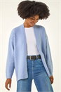 Light Blue  Waffle Knit Cardigan, Image 5 of 6