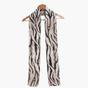 Cream Tiger Stripe Lightweight Foil Scarf, Image 3 of 3