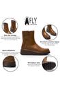 Camel Womens Leather Platform Boots-TARP553FLY, Image 3 of 5