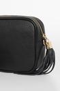 Black Italian Leather Crossbody Camera Bag, Image 2 of 2