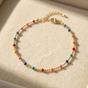 Gold Gold Plated Carnival Multi Coloured Beaded Bracelet, Image 1 of 4