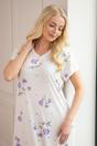 Lilac Floral Short Sleeve Nightdress, Image 4 of 5