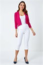 Fuchsia Lace Back Shrug, Image 4 of 5