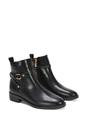 Black XY LONDON Black 'Mollie' Ankle Boots Buckle Strap Low Heel Chelsea, Image 5 of 7