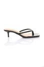  Low Kitten Heel Toe Post Slip On Square Toe Sandals, Image 2 of 5