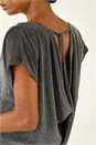 Silver Shimmer Scoop Back Stretch Top, Image 5 of 5