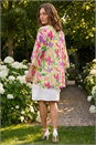 Ivory  Petite Floral Print Dress & Shrug, Image 3 of 4