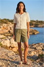 Ivory Pointelle V-Neck Knit Cardigan, Image 1 of 4