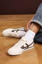 Beige 'Caia' Court Lace up Trainer with Stripe detail, Image 8 of 8
