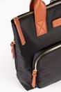 Black Plain Top Handle Foldable Backpack, Image 3 of 4