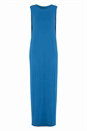 Blue Turquoise Jersey Maxi Dress, Image 2 of 3