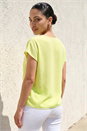 Yellow Petite Twist Hem Top, Image 3 of 4
