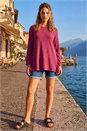 Pink Soft Touch Side Ruffle Top, Image 2 of 4