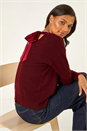 Red Ribbon Bow Tie Back Jumper, Image 1 of 5