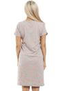 Grey Star Print Cotton Lace Nightshirt, Image 4 of 5