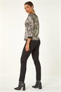 Natural Animal Print Holgraphic Top, Image 4 of 5