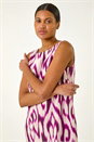 Purple Aztec Border Shift Dress, Image 4 of 5