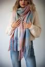 Multi Pastel Check Print Scarf, Image 1 of 6