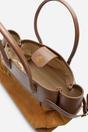 Brown Lyanna Buckled Tote Bag with Side Zip, Image 4 of 6