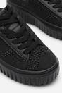 Black Eliane' Lace Up Trainer with Diamante Pattern, Image 6 of 7
