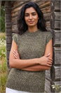 Khaki Speckled Knit Vest, Image 1 of 4