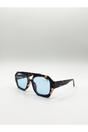 Blue Tortoiseshell Sunglasses with Blue Lenses, Image 2 of 7
