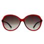 Red Oval Transparent Burgundy Smoke Gradient N2809, Image 1 of 3