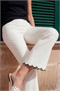 Ivory  Cropped Stretch Flared Trouser, Image 4 of 4